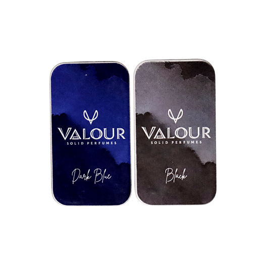 BLACK AND DARK BLUE | SOLID PERFUME FOR MEN | COMBO PACK | 12GMS EACH